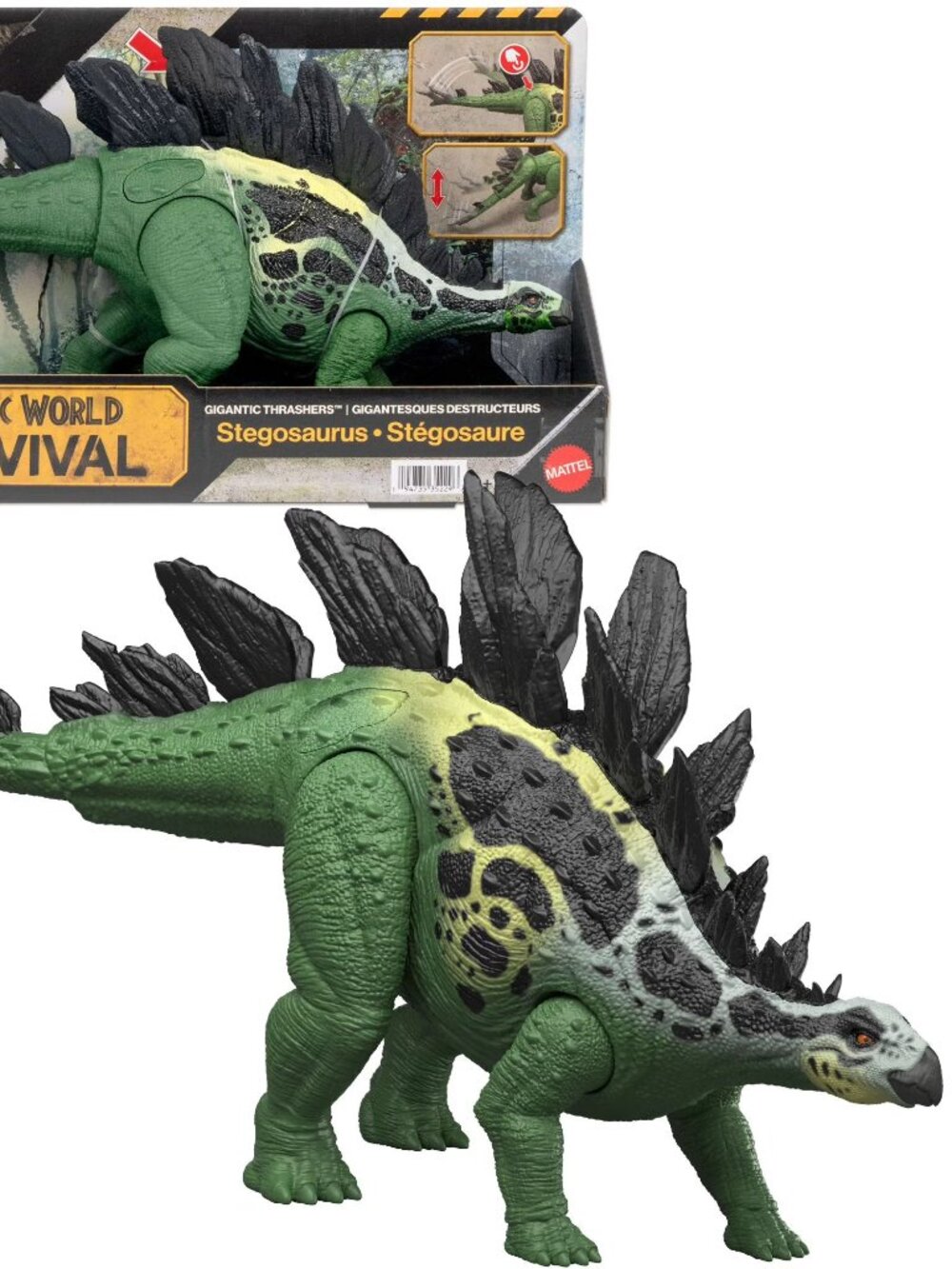 Jurassic World Gigantic Thrashers Stegosaurus Dinosaur Action Figure Toy